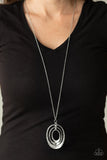Paparazzi "Dizzying Decor" Silver Necklace & Earring Set Paparazzi Jewelry