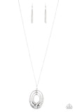 Paparazzi "Dizzying Decor" Silver Necklace & Earring Set Paparazzi Jewelry