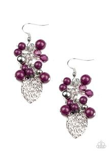 Paparazzi VINTAGE VAULT "Fruity Finesse" Purple Earrings Paparazzi Jewelry
