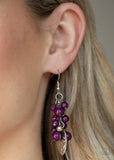 Paparazzi VINTAGE VAULT "Fruity Finesse" Purple Earrings Paparazzi Jewelry