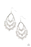 Paparazzi "Break Out In TIERS" White Earrings Paparazzi Jewelry