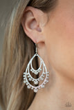 Paparazzi "Break Out In TIERS" White Earrings Paparazzi Jewelry