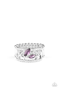 Paparazzi VINTAGE VAULT "Tilted Twinkle" Purple Ring Paparazzi Jewelry