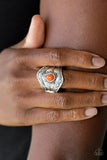 Paparazzi VINTAGE VAULT "Tribe Mode" Orange Ring Paparazzi Jewelry