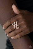 Paparazzi VINTAGE VAULT "Cross Action Couture" Copper Ring Paparazzi Jewelry