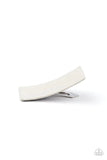 Paparazzi "Let Your Hair Down" White Hair Clip Paparazzi Jewelry