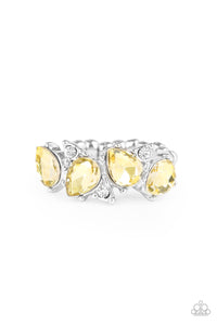 Paparazzi "Majestically Modern" Yellow Ring Paparazzi Jewelry