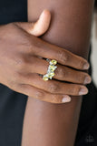 Paparazzi "Majestically Modern" Yellow Ring Paparazzi Jewelry