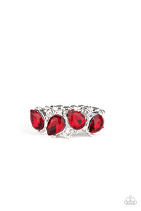 Paparazzi "Majestically Modern" Red Ring Paparazzi Jewelry