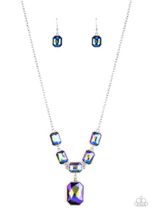 Paparazzi "Million Dollar Moment" Blue Oil Spill Necklace & Earring Set Paparazzi Jewelry