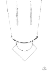 Paparazzi "Egyptian Edge" Silver Necklace & Earring Set Paparazzi Jewelry