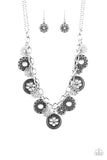 Paparazzi "Meadow Masquerade" Silver Necklace & Earring Set Paparazzi Jewelry