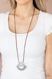 Paparazzi "Rise and SHRINE" Brown Necklace & Earring Set Paparazzi Jewelry