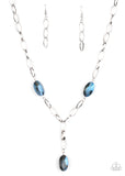 Paparazzi "Power Up" Blue Necklace & Earring Set Paparazzi Jewelry