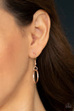 Paparazzi "Ringing Relic" Rose Gold Necklace & Earring Set Paparazzi Jewelry