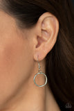 Paparazzi VINTAGE VAULT "Ringing Relic" Silver Necklace & Earring Set Paparazzi Jewelry