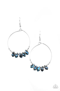 Paparazzi "Holographic Hoops" Blue Earrings Paparazzi Jewelry