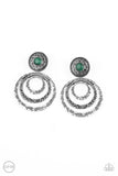 Paparazzi "Bare Your Soul" Green Clip On Earrings Paparazzi Jewelry