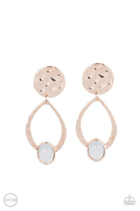 Paparazzi "Opal Obsession" Rose Gold Clip On Earrings Paparazzi Jewelry