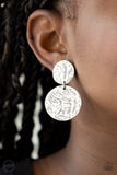 Paparazzi "Relic Ripple" Silver Clip On Earrings Paparazzi Jewelry