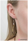Paparazzi "Catwalk Queen" Brass 030RM Necklace & Earring Set Paparazzi Jewelry