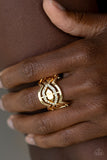 Paparazzi "Divinely Deco" Gold Ring Paparazzi Jewelry