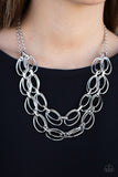 Paparazzi "Status Quo" Silver Necklace & Earring Set Paparazzi Jewelry