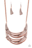 Paparazzi "Read Between The VINES" Copper Necklace & Earring Set Paparazzi Jewelry