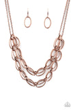 Paparazzi "Status Quo" Copper Necklace & Earring Set Paparazzi Jewelry