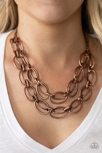 Paparazzi "Status Quo" Copper Necklace & Earring Set Paparazzi Jewelry