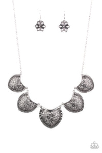 Paparazzi "Garden Pixie" Silver Necklace & Earring Set Paparazzi Jewelry