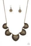 Paparazzi "Garden Pixie" Brass Necklace & Earring Set Paparazzi Jewelry