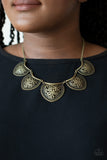 Paparazzi "Garden Pixie" Brass Necklace & Earring Set Paparazzi Jewelry