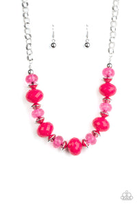 Paparazzi "Hollywood Gossip" Pink Necklace & Earring Set Paparazzi Jewelry