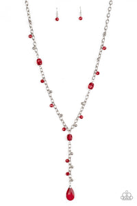 Paparazzi "Afterglow Party" Red Necklace & Earring Set Paparazzi Jewelry
