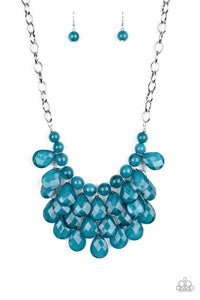 Paparazzi "Sorry To Burst Your Bubble" Blue Necklace & Earring Set Paparazzi Jewelry