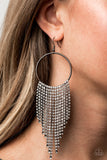 Paparazzi "Streamlined Shimmer" FASHION FIX Black Earrings Paparazzi Jewelry