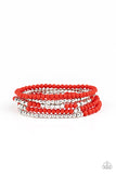 Paparazzi "Stacked Showcase" Red Bracelet Paparazzi Jewelry