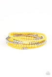 Paparazzi "Stacked Showcase" Yellow Bracelet Paparazzi Jewelry