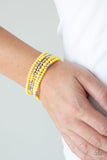 Paparazzi "Stacked Showcase" Yellow Bracelet Paparazzi Jewelry