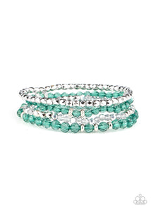 Paparazzi "Crystal Crush" Green Bracelet Paparazzi Jewelry