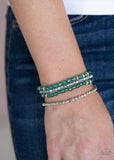 Paparazzi "Crystal Crush" Green Bracelet Paparazzi Jewelry