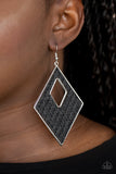 Paparazzi "Woven Wanderer" Black Earrings Paparazzi Jewelry