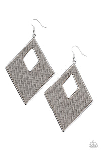 Paparazzi "Woven Wanderer" Silver Earrings Paparazzi Jewelry