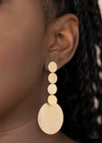 Paparazzi "Idolized Illumination" Gold Post Earrings Paparazzi Jewelry