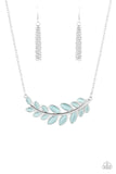 Paparazzi "Frosted Foliage" EXCLUSIVE Blue Necklace & Earring Set Paparazzi Jewelry