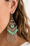 Paparazzi VINTAGE VAULT "Trending Transcendence" Green Earrings Paparazzi Jewelry