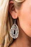 Paparazzi VINTAGE VAULT "Metallic Meltdown" FASHION FIX Silver Earrings Paparazzi Jewelry
