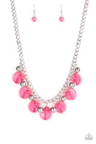 Paparazzi "Gossip Glam" Pink Necklace & Earring Set Paparazzi Jewelry