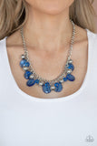 Paparazzi "Gossip Glam" Blue Necklace & Earring Set Paparazzi Jewelry